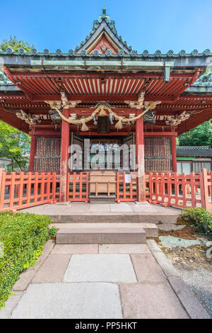 Main Hall (Honden) of Ozaki Jinja. Shinto shrine built in 1643  designated as an important cultural property in Japan Stock Photo