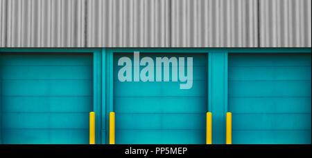 metal garage door background Stock Photo