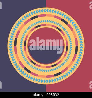 Technology colorful round background. Abstract digital illustration. Vector eps10 connection concept. Electronic round design. Modern abstraction lines and points. Stock Vector