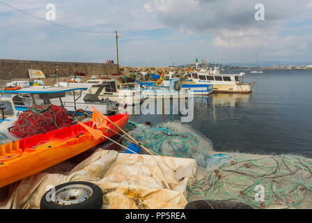 Marseille, FRANCE, Marine Scenic, Fishing Boats in Port de la Madrague Stock Photo