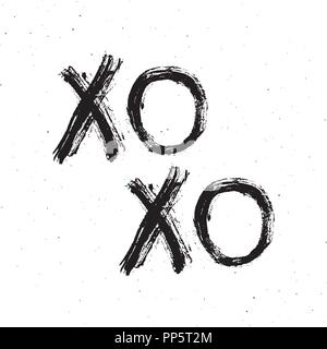 KSADK XOXO Brush Lettering Signs Calligraphiv C Hugs and Kisses Phrase  Internet Slang Shower Curtain Bath Curtain 60x72 inch
