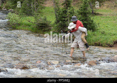 Couple hiking on Eagle Creek Trail Columbia River Gorge Mount Hood ...