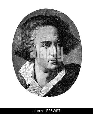 Vintage portrait of Count Vittorio Alfieri (1749-1803), Italian dramatist and poet, founder of the Italian tragedy Stock Photo