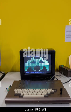 old Videoton TV-Computer 64k with Space Invaders game personal computer at the world's largest trade fair for computer and video games Gamescom in Cologne, Germany on 24.8.2018 Stock Photo