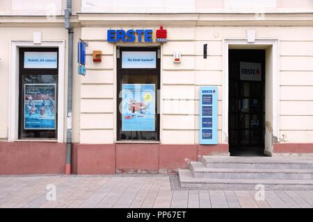 KESZTHELY, HUNGARY - AUGUST 11: Erste Bank branch on August 11, 2012 in Keszthely, Hungary. The group founded in 1812 posted $3.988 billion EUR operat Stock Photo