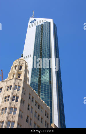 PERTH, AUSTRALIA - FEBRUARY 7: BankWest Tower on February 7, 2008 in Perth, Australia. The 214m tall building is 3th tallest in Perth (2011). It is al Stock Photo