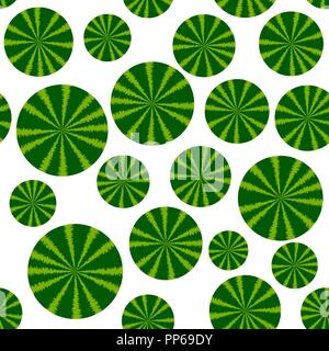 Fresh Sweet Natural Ripe Watermelon Seamless Pattern Stock Vector
