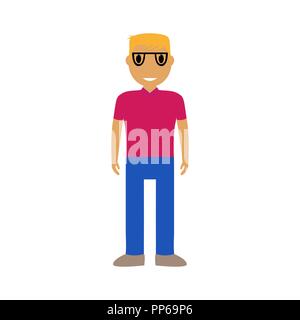 Cartoon man on a white background Stock Vector