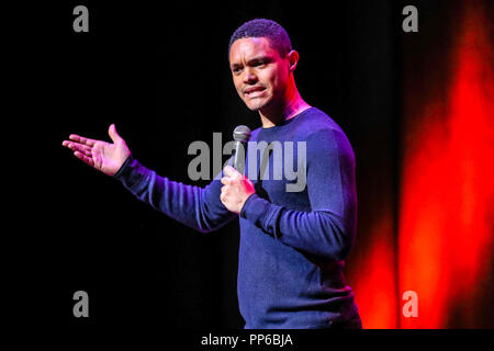 Trevor Noah Performs Stand-up comedy live on tour Stock Photo