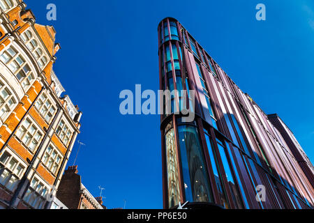 Modern meets new architecture around Bond Street Station, South Molton Street, London, UK Stock Photo