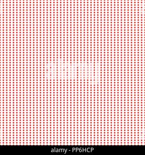 Red Polka dot fabric, seamless pattern of red circles on a white background - Background or pattern Vector. Stock Vector