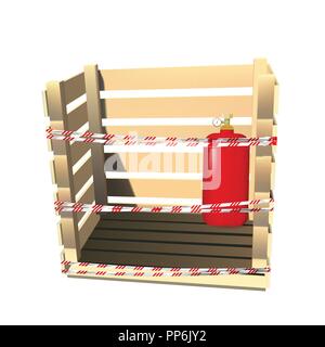 The cylinder with liquefied gas. Container for transportation. Vector illustration. Stock Vector