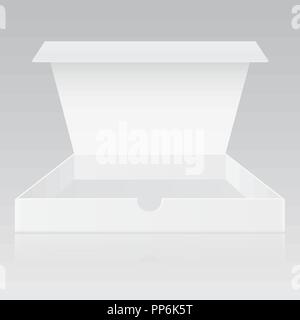 Open white box mockup Stock Vector