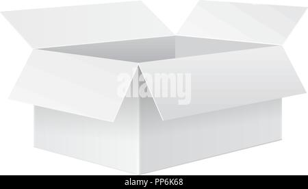 Open white box mockup Stock Vector