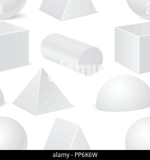 Seamless pattern with geometric shapes mockups Stock Vector