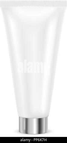 Cream tube. White container Stock Vector