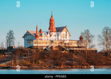 Helsinki, Finland. View Of Luoto Island In Sunny Winter Morning. Stock Photo
