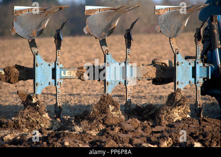 Farming: plowing. plough, plow; Stock Photo