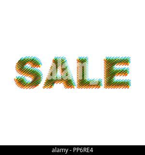 Abstract sale word scribble text isolated on white background Stock Vector