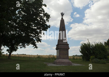 Memorial to Russian soldiers fallen in the Battle of Fère-Champenoise on 25 March 1814 during the War of the Sixth Coalition near Fère-Champenoise in Marne region in north-eastern France. Stock Photo