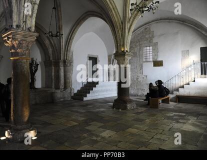 Israel. Jerusalem. Cenacle or Upper Room. Is a room traditionally held to be the side of The Last Supper. Mount Zion. Stock Photo