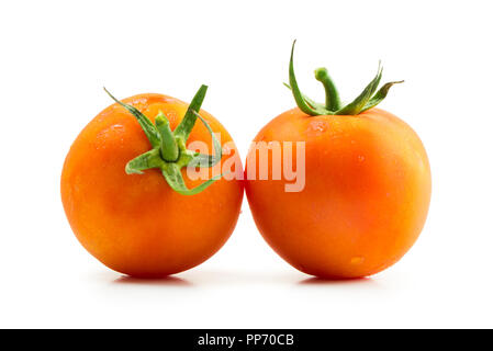 Fresh tomatoes on white background Stock Photo