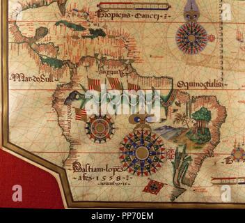 . Español: Detalle del mapa de Juan de la Cosa: isla de Cuba. 1500 ...
