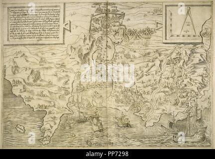 Map of the British Isles. 16th century. 1543. Stock Photo