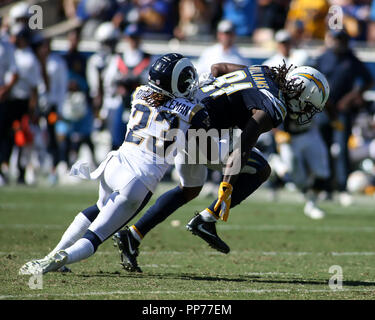 Carson, CA. 8th Sep, 2019. Los Angeles Chargers wide receiver Mike Williams  #81 makes a catch during the NFL Indianapolis Colts vs Los Angeles Chargers  at the Dignity Health Sports Park in