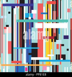 Seamless beautiful geometric pattern of different shapes Stock Vector