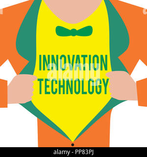 Handwriting text Innovation Technology. Concept meaning New Idea or Method of Technical or Scientific nature. Stock Photo