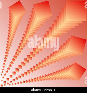 Vector illustration of abstraction in several columns of squares. Stock Vector