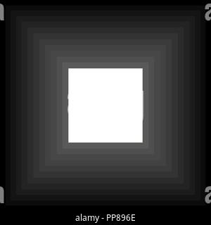 Vector illustration of abstract squares of the tunnel. Stock Vector