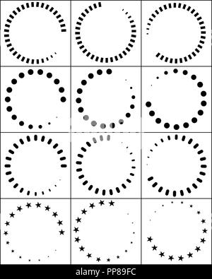 Vector illustration of indicators for the animation of the boot process, and much more. Stock Vector