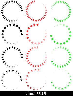 Vector illustration of indicators for the animation of the boot process, and much more. Stock Vector