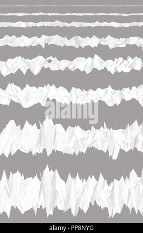 Set with a sequence of noise amplification. Polygonal irregularities. 3D. Vector illustration. Stock Vector