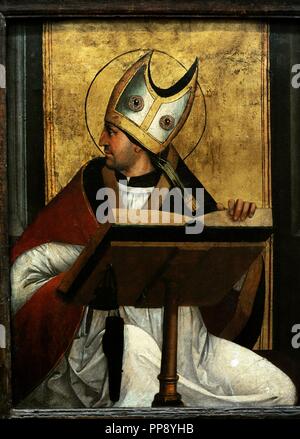 Juan de Borgona (1494-1533). Saint Augustine. National Museum of Capodimonte. Naples. Italy. Stock Photo