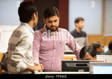 Indian Call centre staff Stock Photo