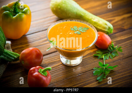 homemade vegetable caviar with zucchini in a glass bowl Stock Photo