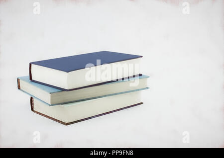 books on a white surface - education and culture concept Stock Photo