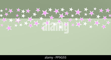 pink starfield on a colored surface - geometric shapes backdrops Stock Photo