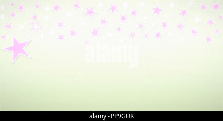 pink starfield on a colored surface - geometric shapes backdrops Stock Photo