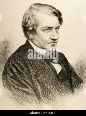 Richard Southwell Bourke, 6th Earl of Mayo, (1822 -1872), styled Lord Naas between 1842 and 1867. Statesman and member of the British Conservative Party from Dublin, Ireland. Engraving by Paris. La Ilustracion Espanola y Americana, 1872. Stock Photo