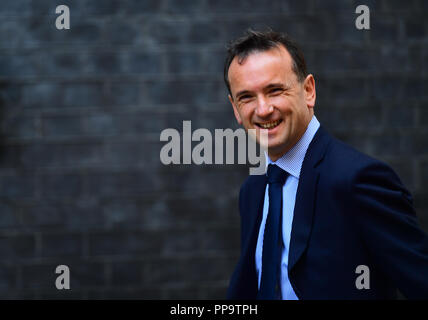 Wales Secretary Alun Cairns arrives in Downing Street, London, for a Cabinet meeting. Stock Photo