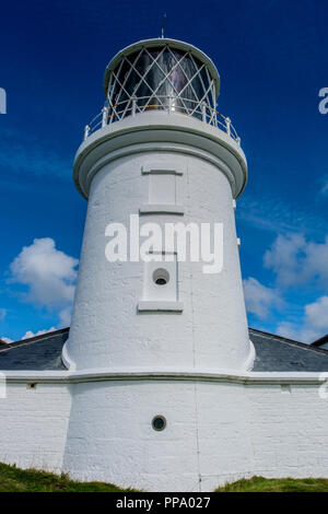 The Lighthouse on Caldey Island, Pembrokeshire, Wales Stock Photo