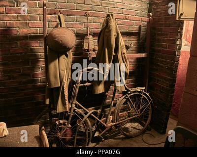 Cardiff, United Kingdom - September 16, 2018: View of inside rooms of the castle of Cardiff, used in the Second World War as repair from bombs Stock Photo