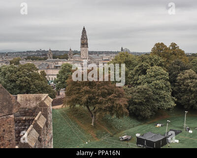 Cardiff, United Kingdom - September 16, 2018: View of Cardiff city streets Stock Photo