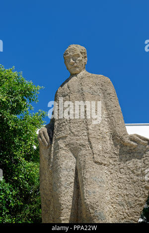 Statue of Mustafa Kemal Ataturk, the founder & former president of modern day Turkey situated outside Bodrum town hall, Mugla Province, Turkey. Stock Photo