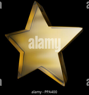 Golden Star Award, 3D rendering isolated on white background Stock ...
