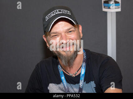 FUERTH, Germany - September 22nd 2018: Björn Schalla (*1974, voice actor, translator and director - Star Wars: The Force Awakens, Star Trek Into Darkn Stock Photo